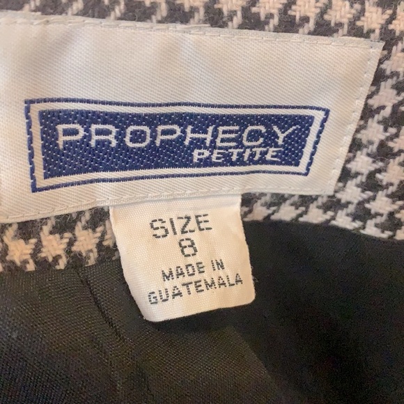 VTG Women’s Houndstooth Blazer Jacket with Velvet Collar | Size 8 - Picture 6 of 8